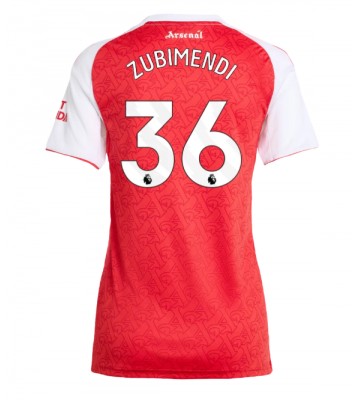 Arsenal Martin Zubimendi #36 Dámské Domácí Dres 2025-26 Krátký Rukáv