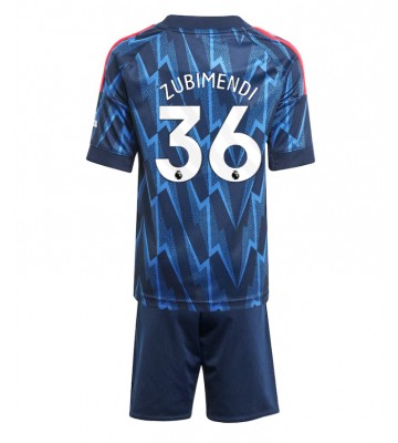 Arsenal Martin Zubimendi #36 Dětské Venkovní Dres 2025-26 Krátký Rukáv (+ trenýrky)