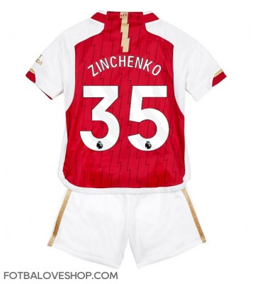Arsenal Oleksandr Zinchenko #35 Dětské Domácí Dres 2023-24 Krátký Rukáv (+ trenýrky)