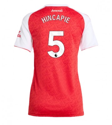 Arsenal Piero Hincapie #5 Dámské Domácí Dres 2025-26 Krátký Rukáv Arsenal Piero Hincapie #5 Dámské Domácí Dres 2025-26 Krátký Rukáv