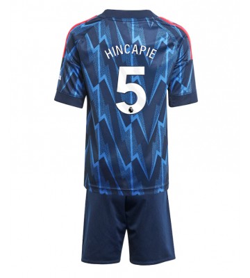 Arsenal Piero Hincapie #5 Dětské Venkovní Dres 2025-26 Krátký Rukáv (+ trenýrky)