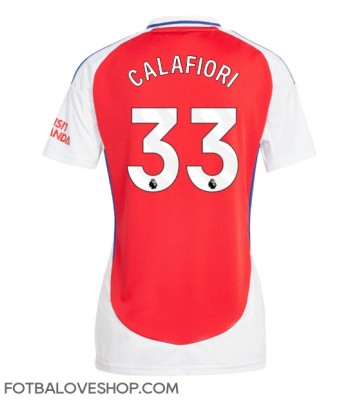 Arsenal Riccardo Calafiori #33 Dámské Domácí Dres 2024-25 Krátký Rukáv