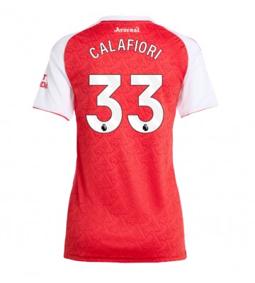 Arsenal Riccardo Calafiori #33 Dámské Domácí Dres 2025-26 Krátký Rukáv