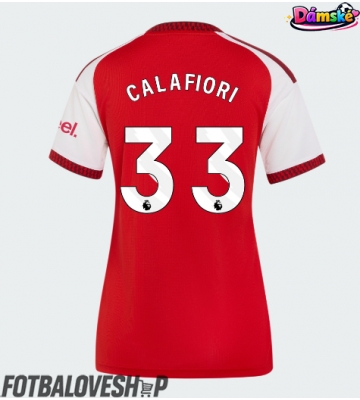 Arsenal Riccardo Calafiori #33 Dámské Domácí Dres 2026-27 Krátký Rukáv