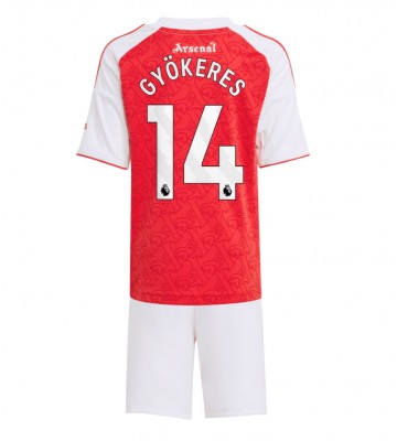 Arsenal Viktor Gyokeres #14 Dětské Domácí Dres 2025-26 Krátký Rukáv (+ trenýrky)