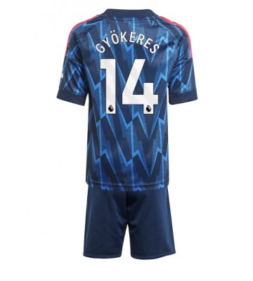 Arsenal Viktor Gyokeres #14 Dětské Venkovní Dres 2025-26 Krátký Rukáv (+ trenýrky)