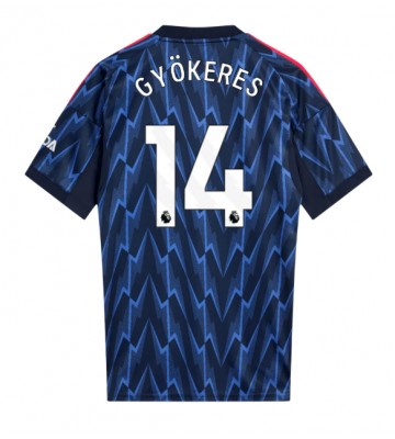 Arsenal Viktor Gyokeres #14 Venkovní Dres 2025-26 Krátký Rukáv
