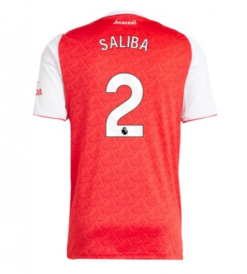 Arsenal William Saliba #2 Domácí Dres 2025-26 Krátký Rukáv Arsenal William Saliba #2 Domácí Dres 2025-26 Krátký Rukáv