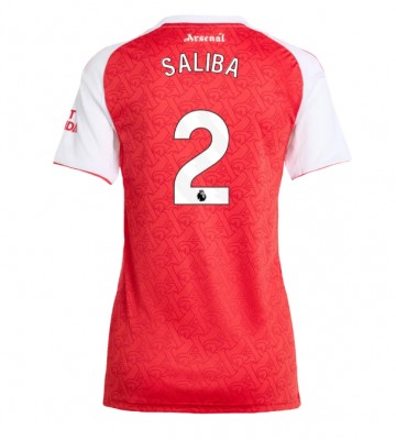 Arsenal William Saliba #2 Dámské Domácí Dres 2025-26 Krátký Rukáv Arsenal William Saliba #2 Dámské Domácí Dres 2025-26 Krátký Rukáv
