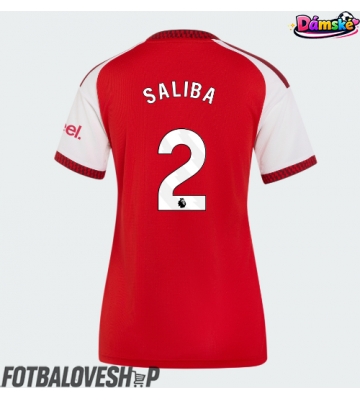 Arsenal William Saliba #2 Dámské Domácí Dres 2026-27 Krátký Rukáv