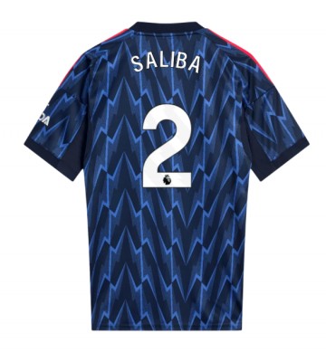 Arsenal William Saliba #2 Venkovní Dres 2025-26 Krátký Rukáv Arsenal William Saliba #2 Venkovní Dres 2025-26 Krátký Rukáv