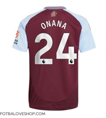Aston Villa Amadou Onana #24 Domácí Dres 2024-25 Krátký Rukáv