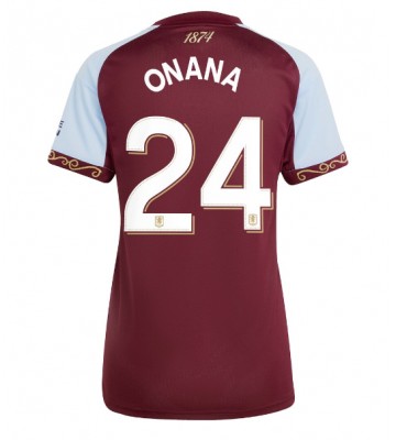 Aston Villa Amadou Onana #24 Dámské Domácí Dres 2025-26 Krátký Rukáv Aston Villa Amadou Onana #24 Dámské Domácí Dres 2025-26 Krátký Rukáv