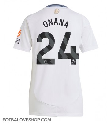 Aston Villa Amadou Onana #24 Dámské Venkovní Dres 2024-25 Krátký Rukáv