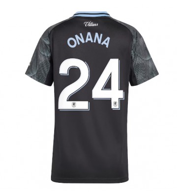 Aston Villa Amadou Onana #24 Dámské Venkovní Dres 2025-26 Krátký Rukáv Aston Villa Amadou Onana #24 Dámské Venkovní Dres 2025-26 Krátký Rukáv