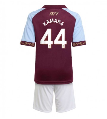 Aston Villa Boubacar Kamara #44 Dětské Domácí Dres 2025-26 Krátký Rukáv (+ trenýrky)