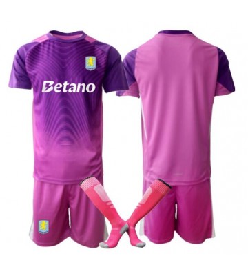 Aston Villa Brankářské Dětské Alternativní Dres 2025-26 Krátký Rukáv (+ trenýrky)