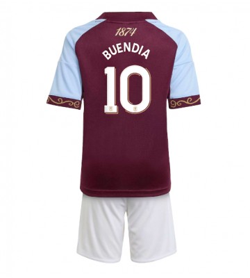Aston Villa Emiliano Buendia #10 Dětské Domácí Dres 2025-26 Krátký Rukáv (+ trenýrky)