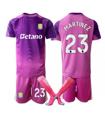 Aston Villa Emiliano Martinez #23 Brankářské Dětské Alternativní Dres 2025-26 Krátký Rukáv (+ trenýrky)