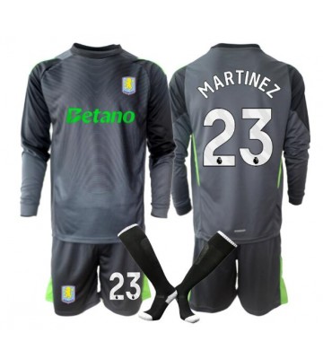 Aston Villa Emiliano Martinez #23 Brankářské Dětské Domácí Dres 2025-26 Dlouhý Rukáv (+ trenýrky)