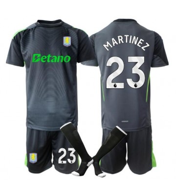 Aston Villa Emiliano Martinez #23 Brankářské Dětské Domácí Dres 2025-26 Krátký Rukáv (+ trenýrky)