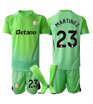 Aston Villa Emiliano Martinez #23 Brankářské Dětské Venkovní Dres 2025-26 Krátký Rukáv (+ trenýrky)