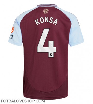 Aston Villa Ezri Konsa #4 Domácí Dres 2024-25 Krátký Rukáv
