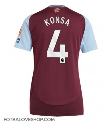 Aston Villa Ezri Konsa #4 Dámské Domácí Dres 2024-25 Krátký Rukáv