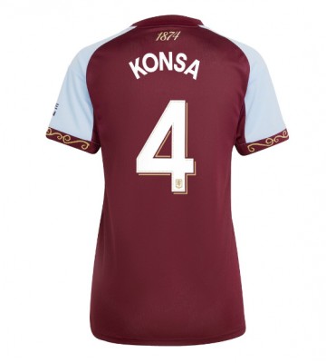 Aston Villa Ezri Konsa #4 Dámské Domácí Dres 2025-26 Krátký Rukáv