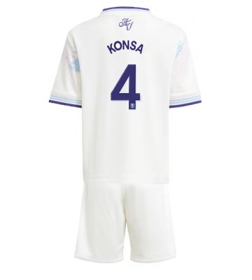Aston Villa Ezri Konsa #4 Dětské Alternativní Dres 2025-26 Krátký Rukáv (+ trenýrky)