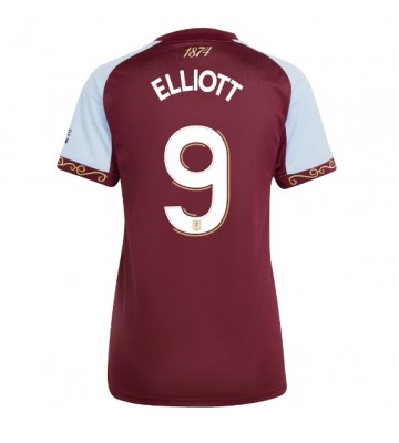 Aston Villa Harvey Elliott #9 Dámské Domácí Dres 2025-26 Krátký Rukáv