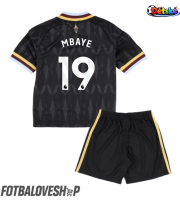 Aston Villa Ibrahim Mbaye #19 Dětské Venkovní Dres 2026-27 Krátký Rukáv (+ trenýrky)
