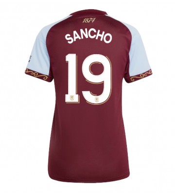 Aston Villa Jadon Sancho #19 Dámské Domácí Dres 2025-26 Krátký Rukáv