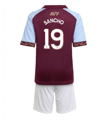 Aston Villa Jadon Sancho #19 Dětské Domácí Dres 2025-26 Krátký Rukáv (+ trenýrky)
