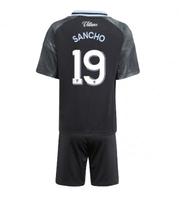 Aston Villa Jadon Sancho #19 Dětské Venkovní Dres 2025-26 Krátký Rukáv (+ trenýrky)