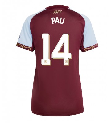 Aston Villa Pau Torres #14 Dámské Domácí Dres 2025-26 Krátký Rukáv