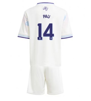 Aston Villa Pau Torres #14 Dětské Alternativní Dres 2025-26 Krátký Rukáv (+ trenýrky)