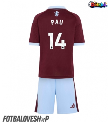Aston Villa Pau Torres #14 Dětské Domácí Dres 2026-27 Krátký Rukáv (+ trenýrky)