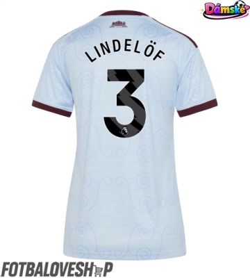 Aston Villa Victor Lindelof #3 Dámské Alternativní Dres 2026-27 Krátký Rukáv