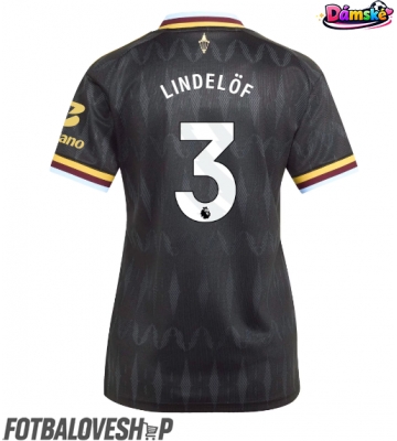 Aston Villa Victor Lindelof #3 Dámské Venkovní Dres 2026-27 Krátký Rukáv