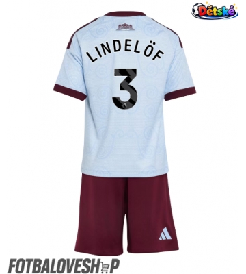 Aston Villa Victor Lindelof #3 Dětské Alternativní Dres 2026-27 Krátký Rukáv (+ trenýrky)