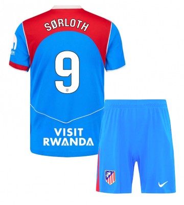 Atletico Madrid Alexander Sorloth #9 Dětské Alternativní Dres 2025-26 Krátký Rukáv (+ trenýrky)