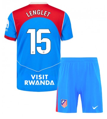 Atletico Madrid Clement Lenglet #15 Dětské Alternativní Dres 2025-26 Krátký Rukáv (+ trenýrky)