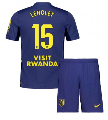 Atletico Madrid Clement Lenglet #15 Dětské Venkovní Dres 2025-26 Krátký Rukáv (+ trenýrky)