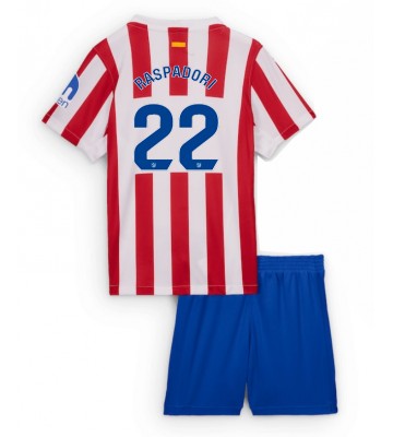 Atletico Madrid Giacomo Raspadori #22 Dětské Domácí Dres 2025-26 Krátký Rukáv (+ trenýrky)
