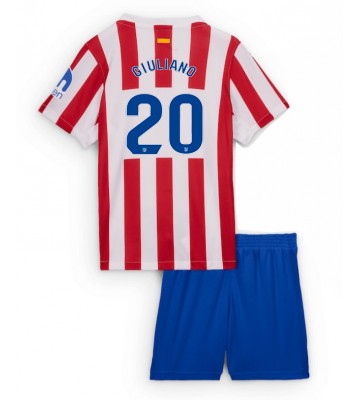 Atletico Madrid Giuliano Simeone #20 Dětské Domácí Dres 2025-26 Krátký Rukáv (+ trenýrky)
