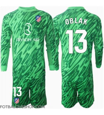 Atletico Madrid Jan Oblak #13 Brankářské Dětské Venkovní Dres 2024-25 Dlouhý Rukáv (+ trenýrky)