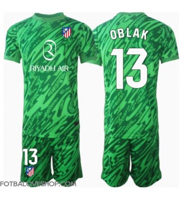 Atletico Madrid Jan Oblak #13 Brankářské Dětské Venkovní Dres 2024-25 Krátký Rukáv (+ trenýrky)
