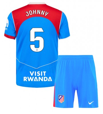 Atletico Madrid Johnny Cardoso #5 Dětské Alternativní Dres 2025-26 Krátký Rukáv (+ trenýrky)