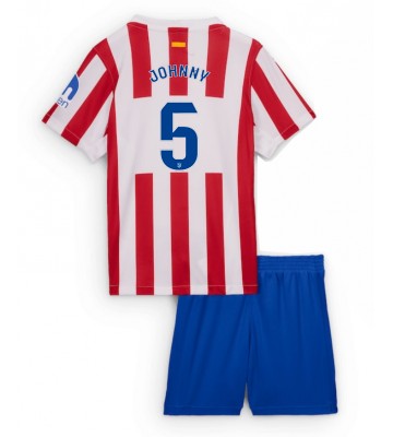 Atletico Madrid Johnny Cardoso #5 Dětské Domácí Dres 2025-26 Krátký Rukáv (+ trenýrky)